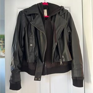 Free People Vegan Leather Moto Jacket
